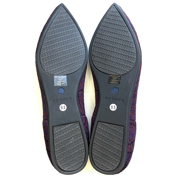 ROTHY’S: “The Point” in Cranberry Plaid, Size 9.5 NIB - Picture 12 of 14